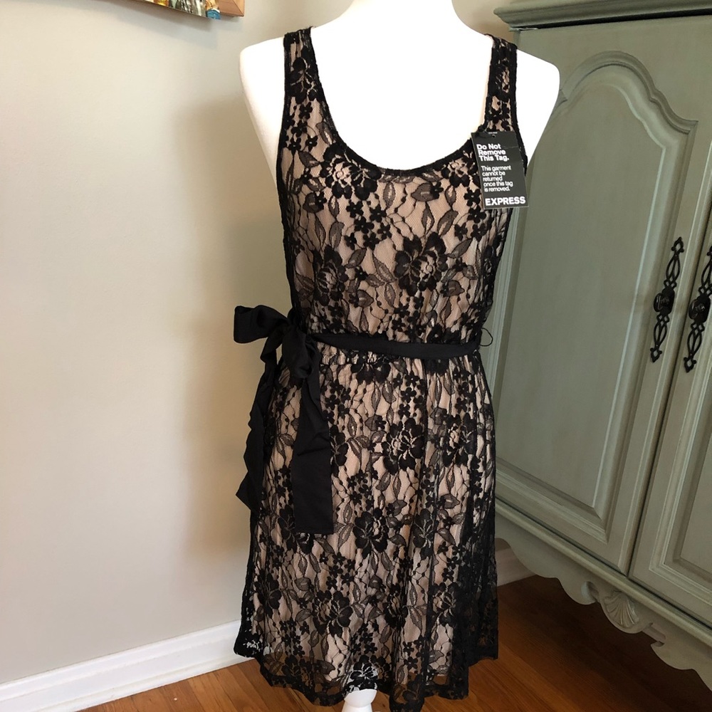 Express Black Lace Dress